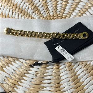 Marc by Marc Jacobs Gold Chain Bracelet with Logo - NWT